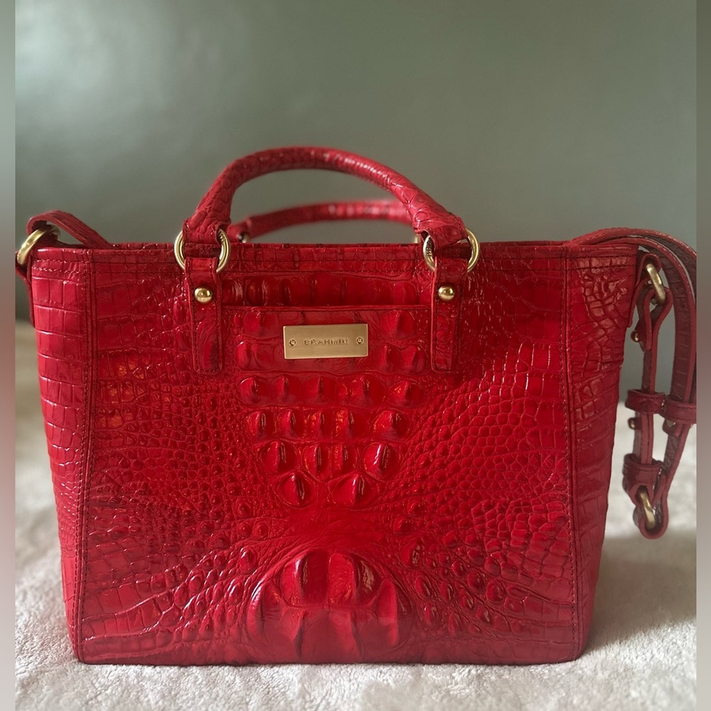 Vintage Red Brahmin Bag